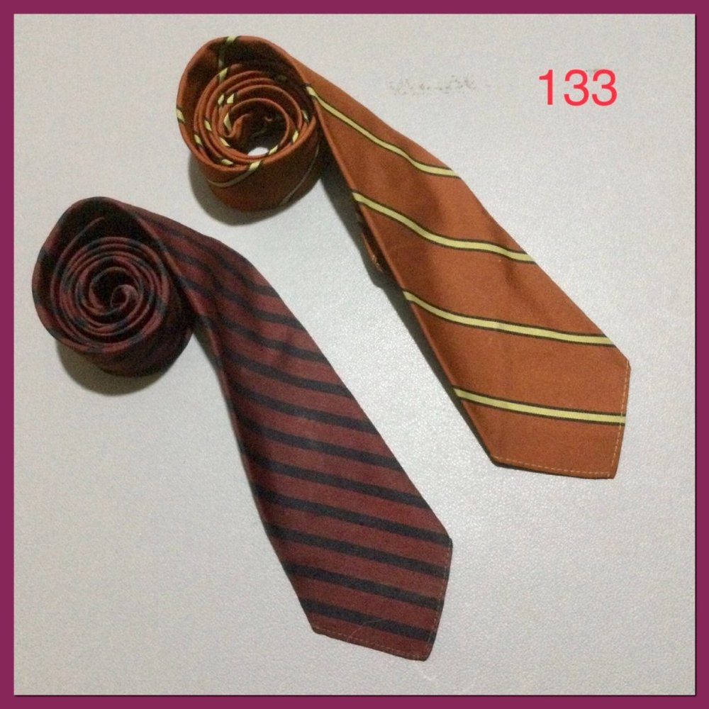 2 Vtg Striped Ties_133